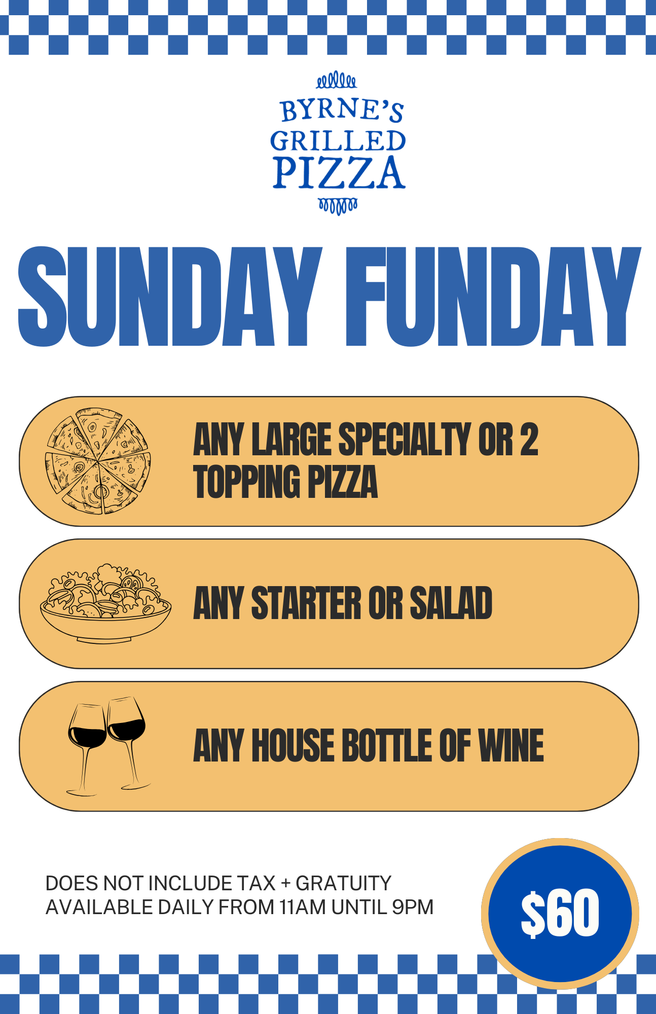 Sunday Funday at Byrne’s Grilled Pizza